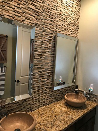 Other View of Bathroom with Mirrors and Basins — Riverside, CA — Vallin Bros Contractor