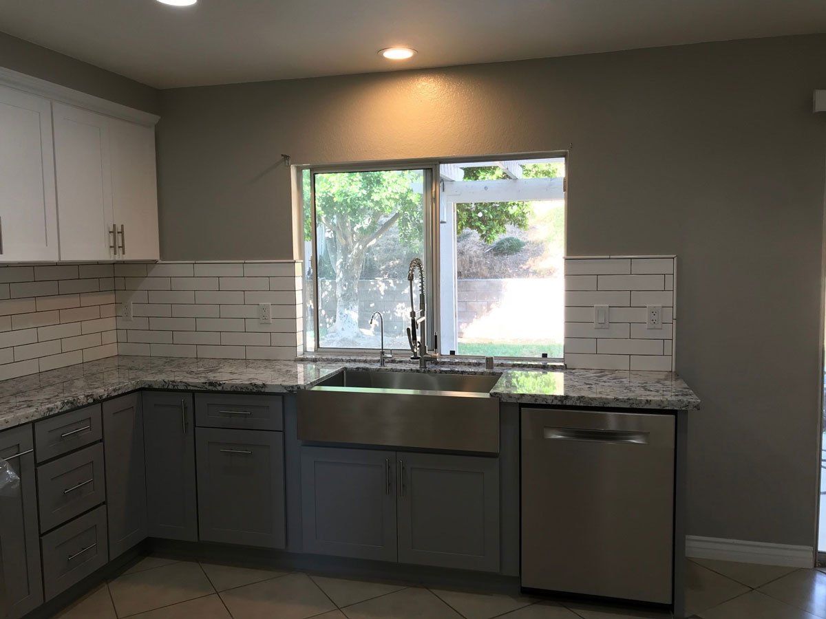 Kitchen with Window — Riverside, CA — Vallin Bros Contractors