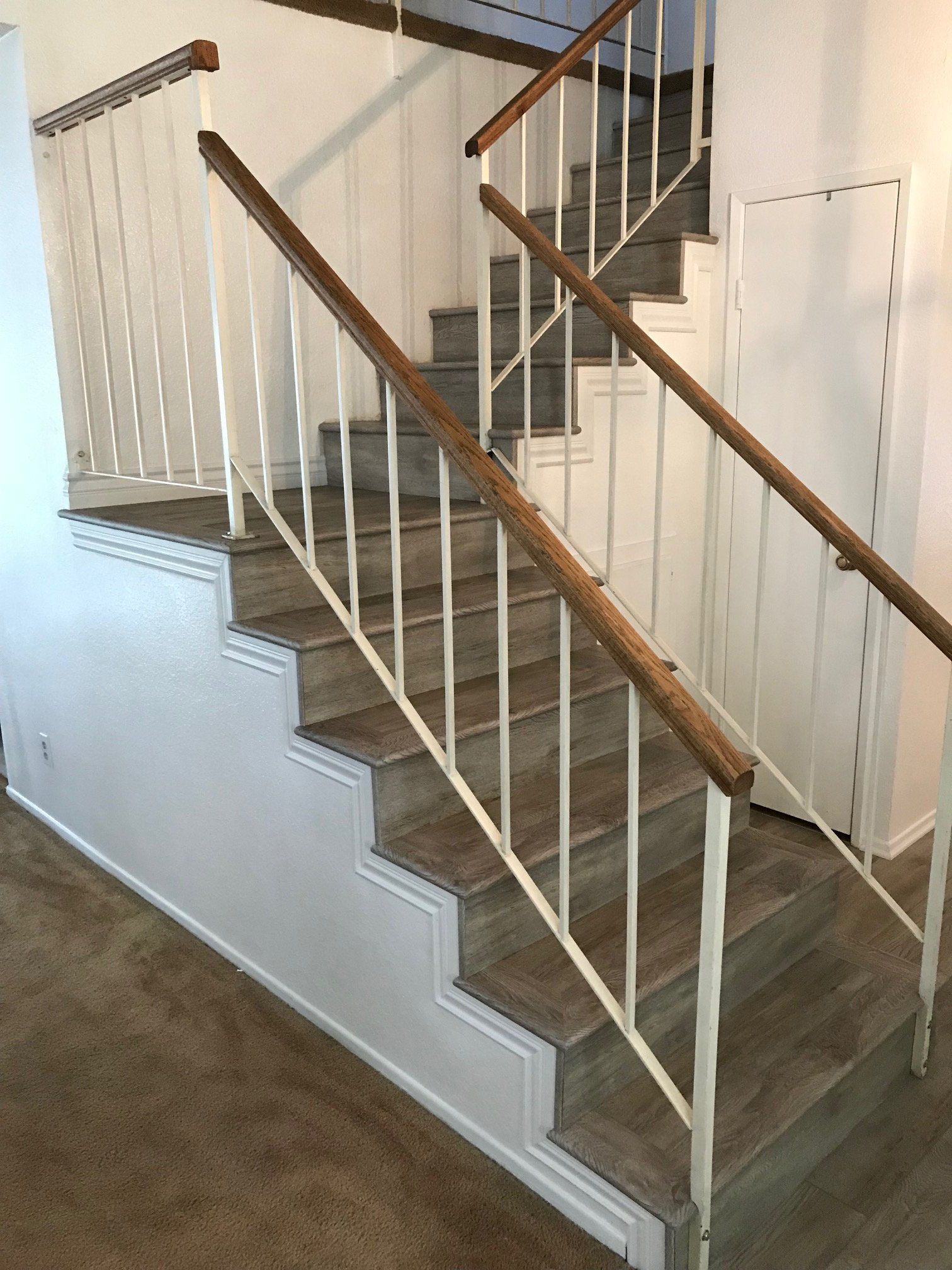 Vinyl Flooring Installed In Stairs — Riverside, CA — Vallin Bros Contractors