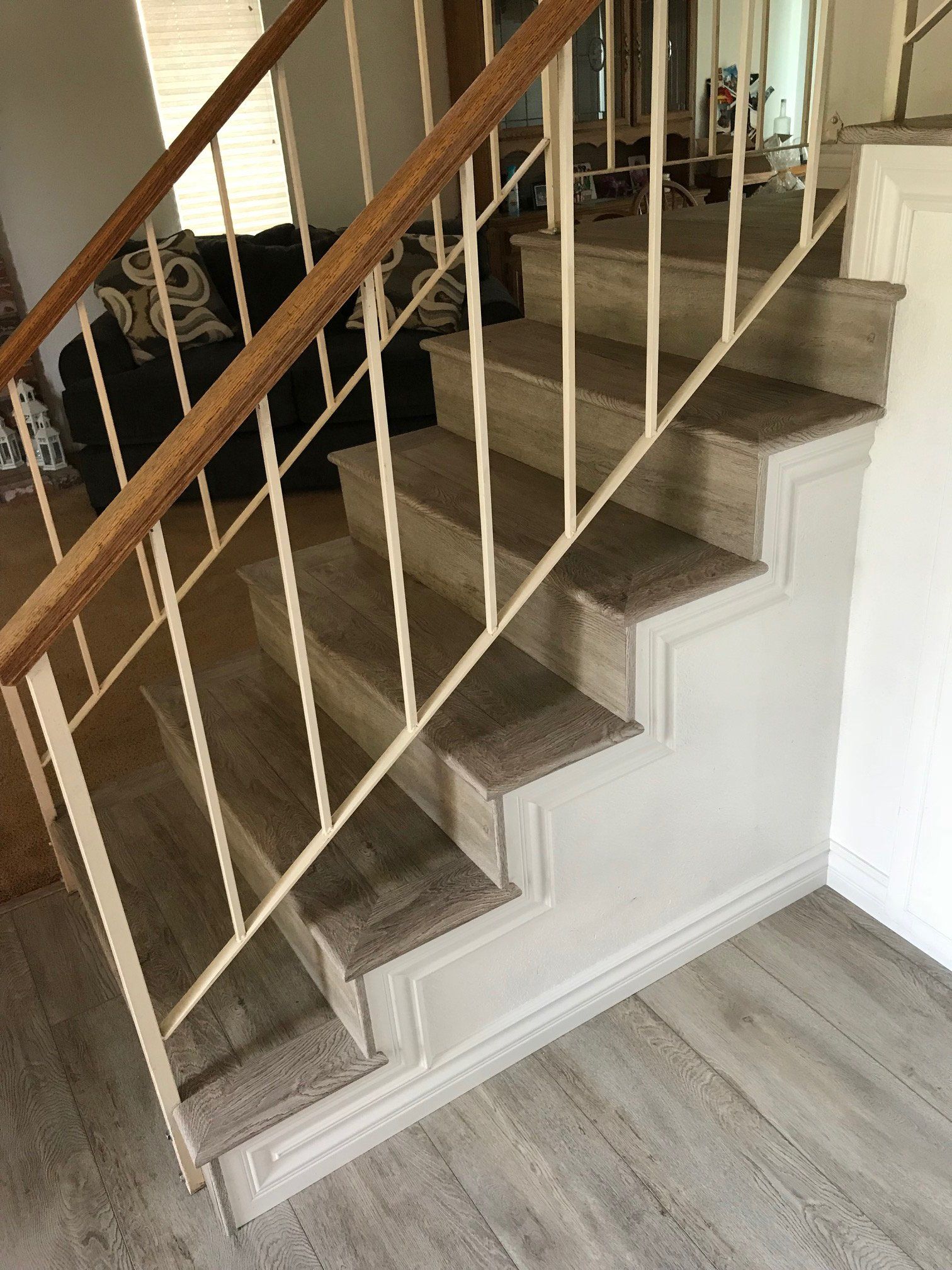 Home Stairs With Vinyl Floors — Riverside, CA — Vallin Bros Contractors