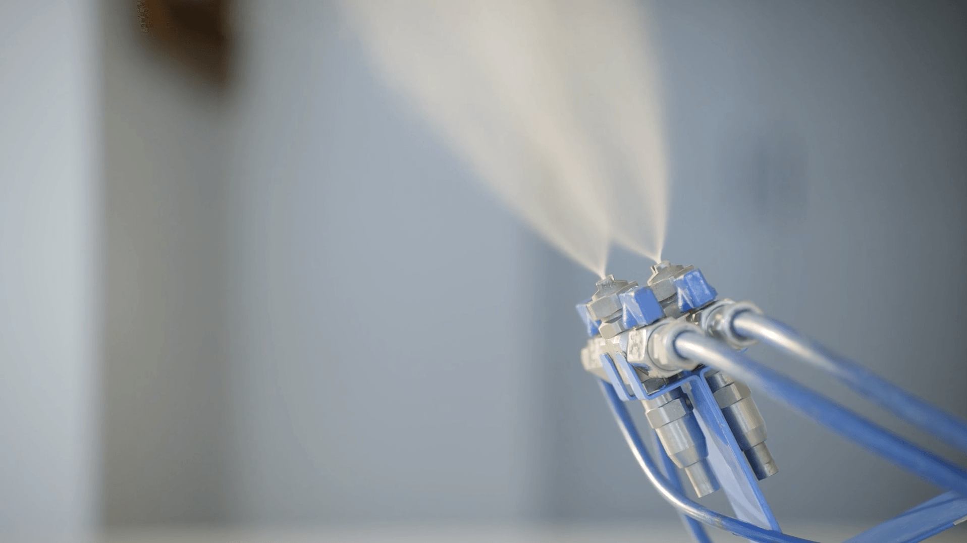 Spraying Disinfectant