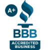 The bbb logo is an accredited business.