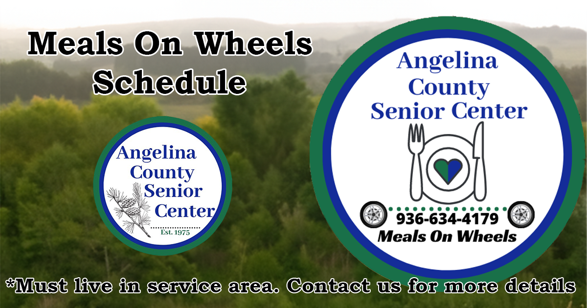 Meals On Wheels Menu Angelina County Senior Center