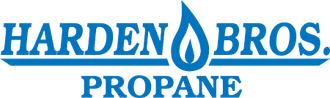 Blue logo with the words 