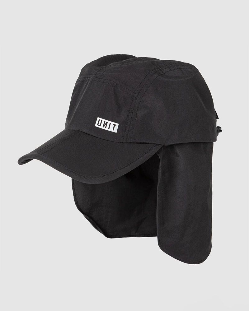 Black Unit Cap With a Sun Shield — Workwise Clothing Forster in Forster, NSW