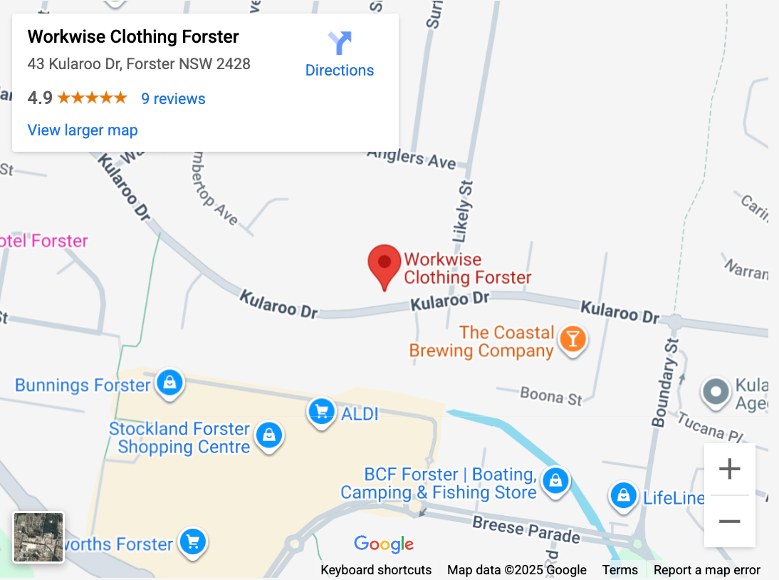 Aerial View of a Coastal Town — Workwise Clothing Forster in Forster, NSW