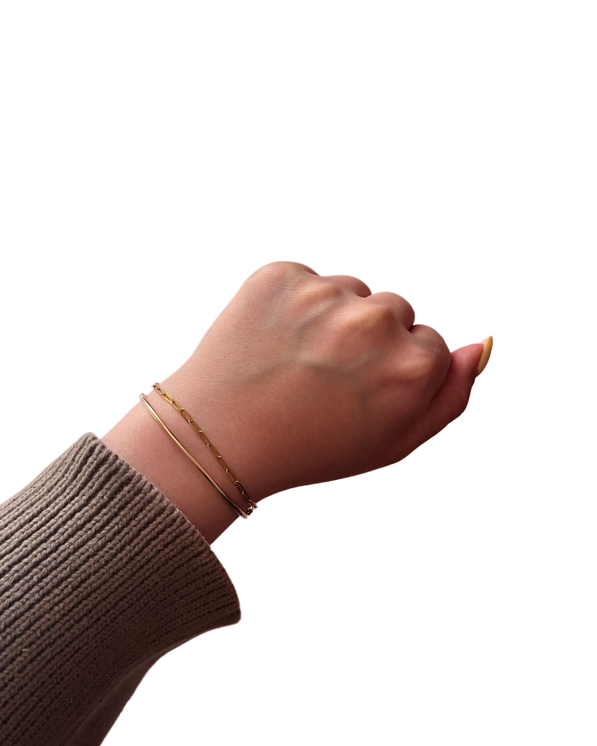 Armband van schakelketting goud