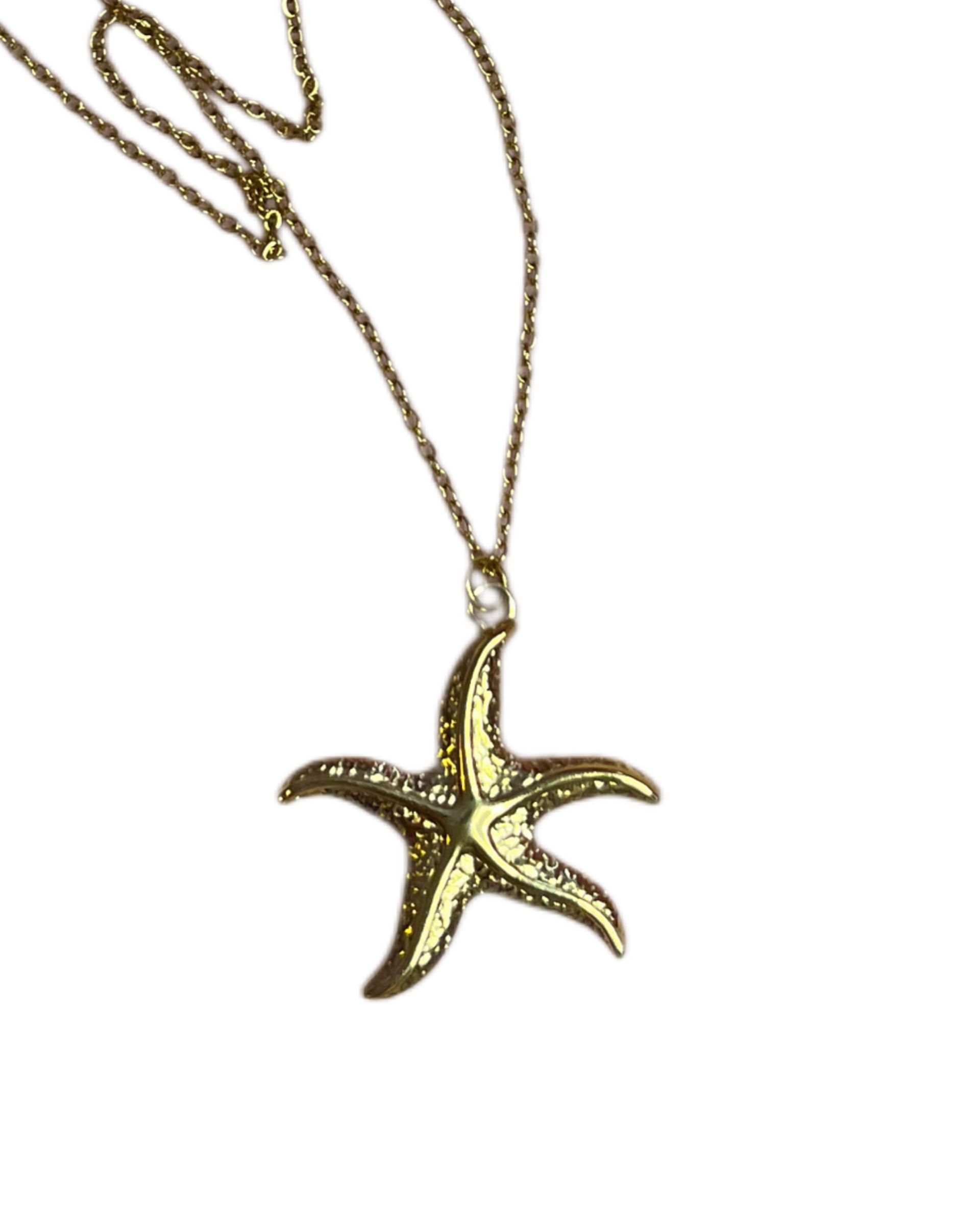Ketting met zeester in goud