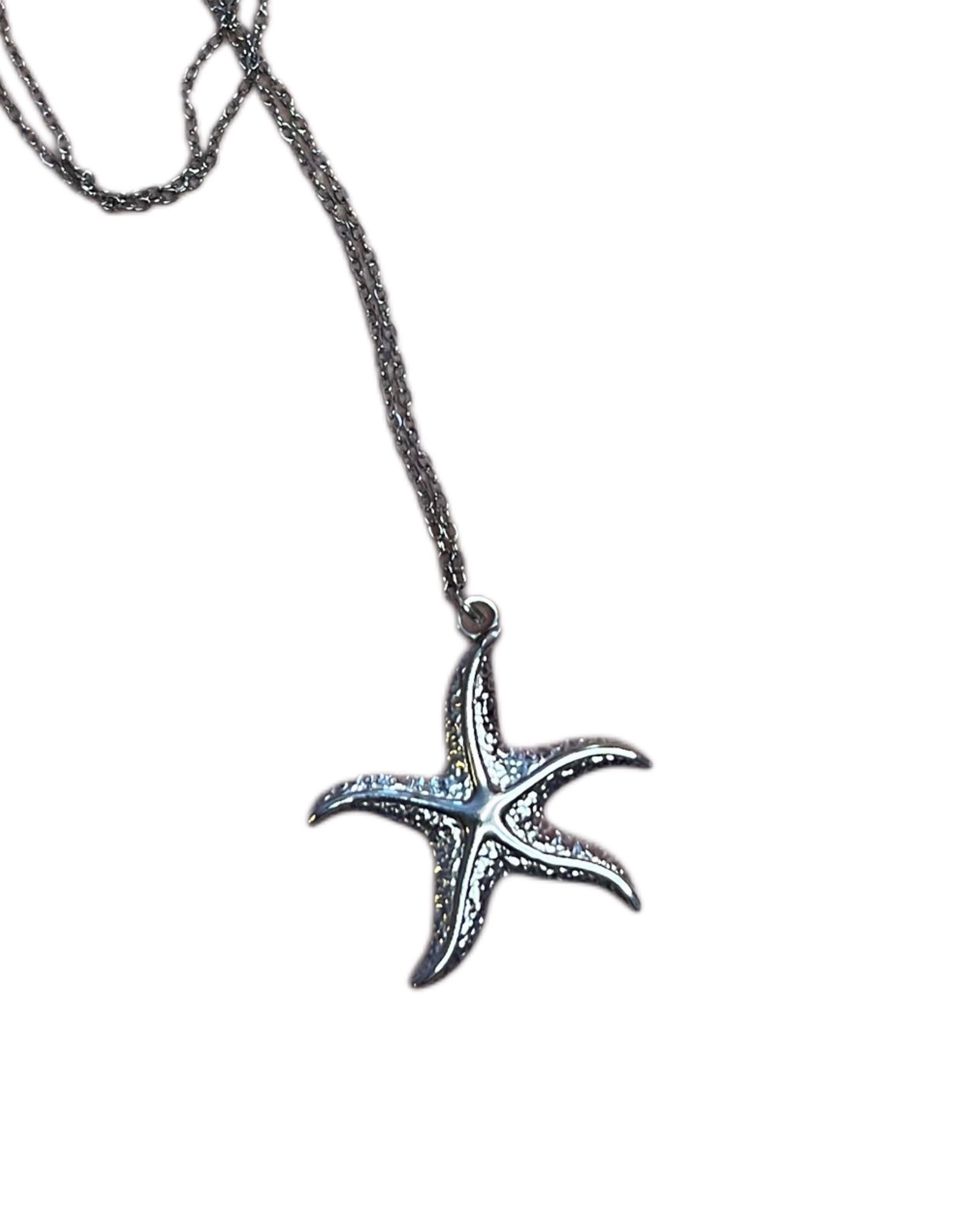 Ketting met zeester in zilver