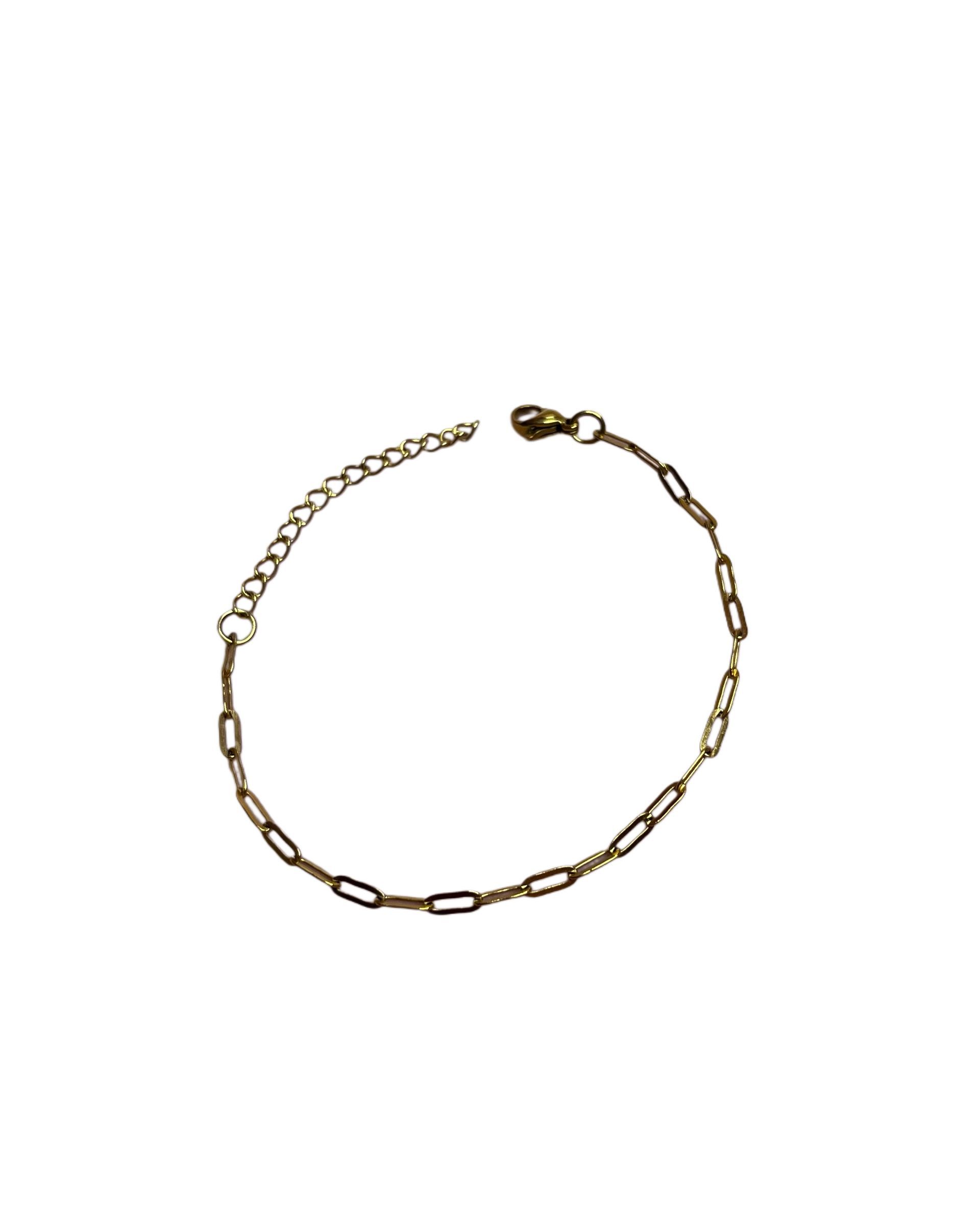 Armband van schakelketting goud