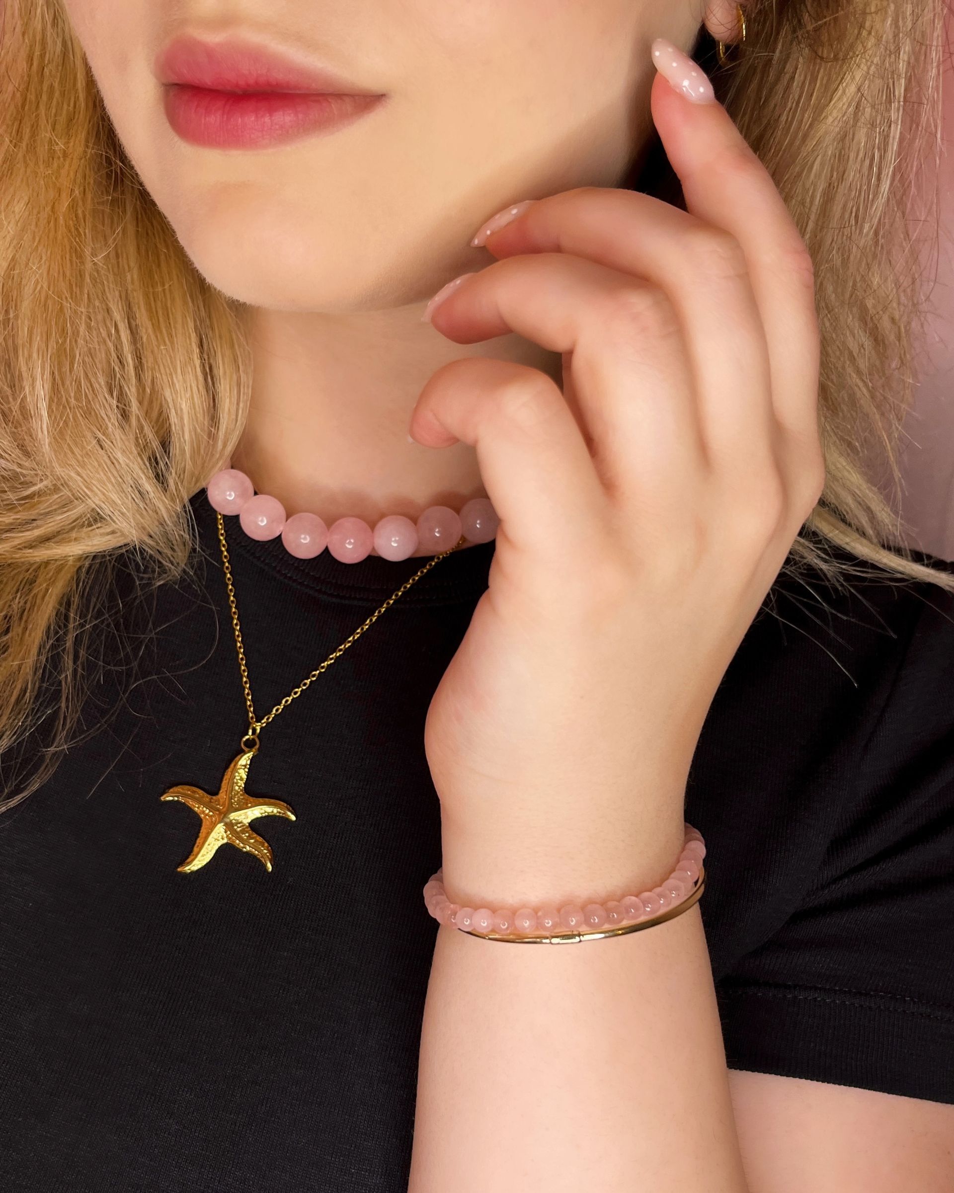 Ketting met zeester in goud