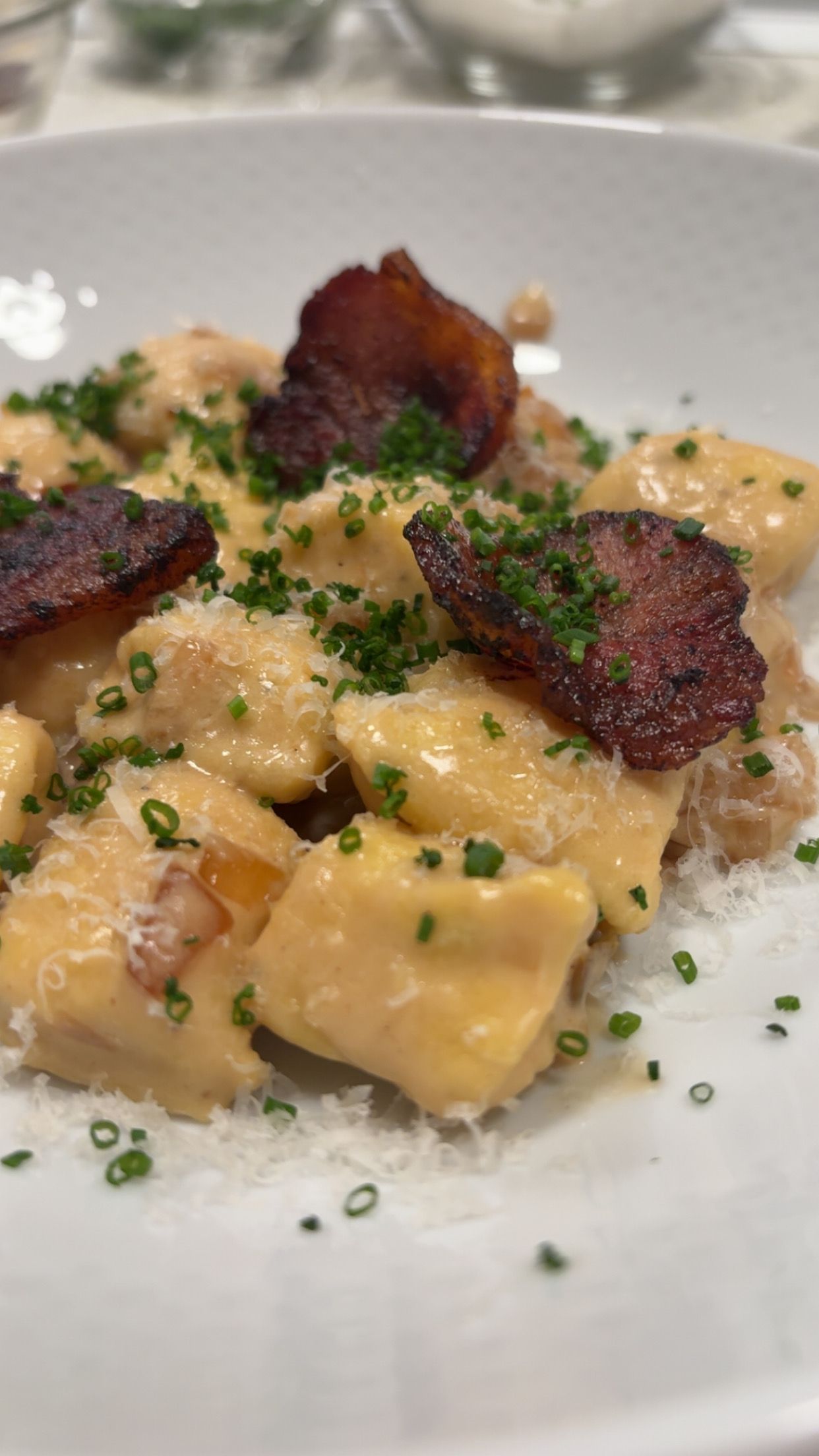 Gnocchi With pancetta and Cream 