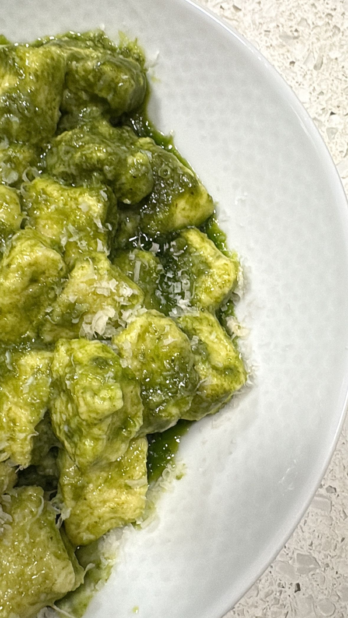 Ricotta Gnocchi made with House Made Ricotta finished in a Basil Pesto 