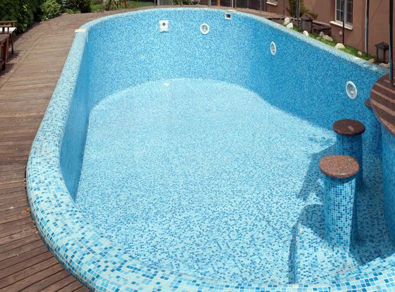 a swimming pool with no water