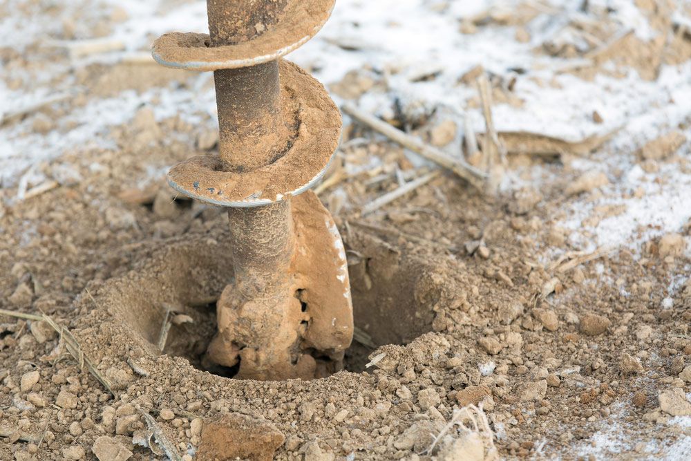 Holes Boring in Winter Ground — Earthworks in Corowa, NSW