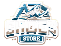 Logotipo para AE Shoes Store con una zapatilla deportiva y el texto 
