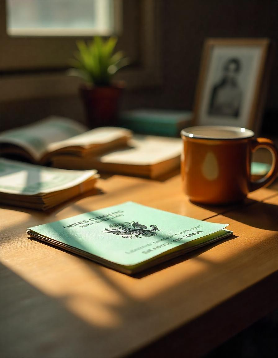 A book and a cup of coffee on a wooden table