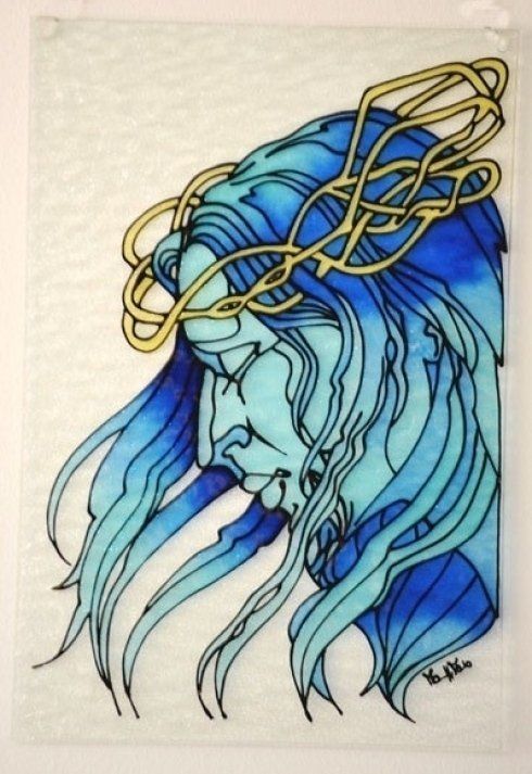 disegno a colori su vetro