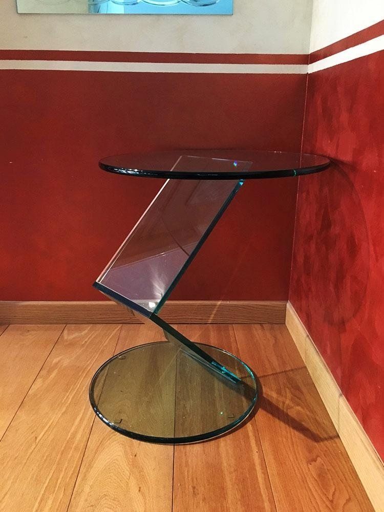 tavolo rotondo in vetro