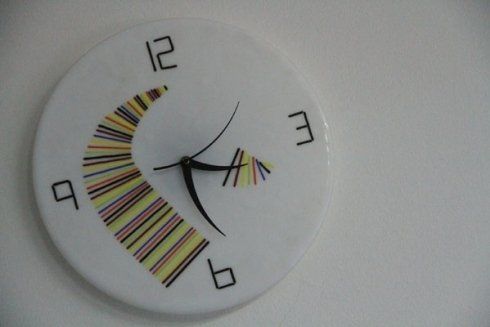 orologio da parete in vetro