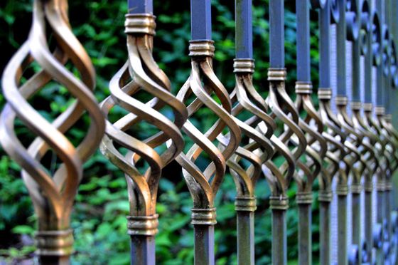 Trevallyn wrought iron fence and gate
