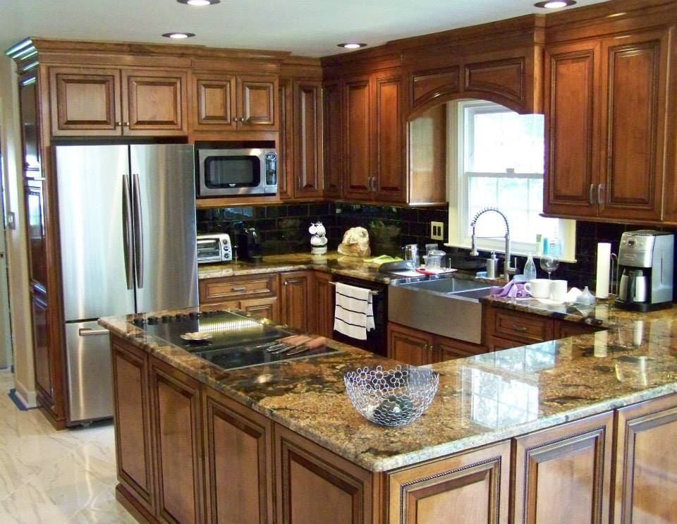Remodeled kitchen with new counters and cabinets - Kitchen construction in Westminster, MD