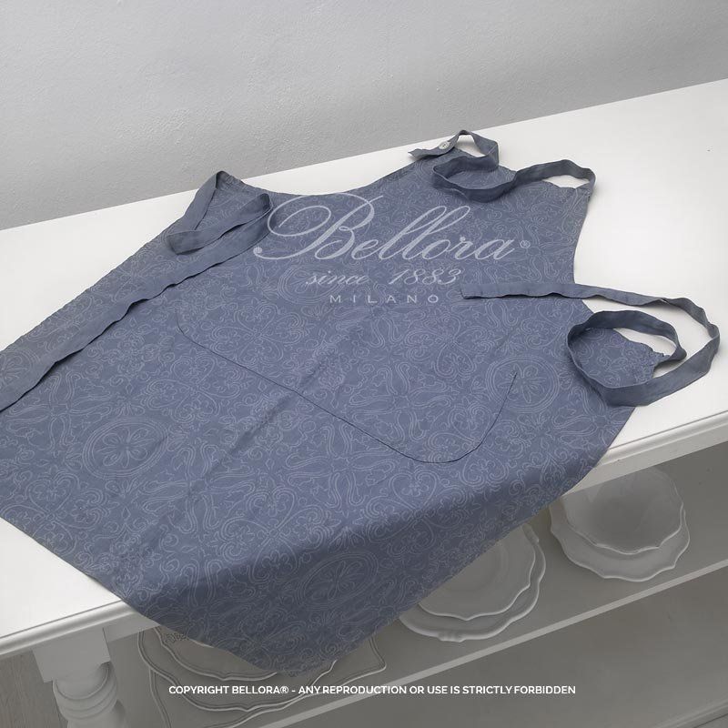 grembiulino da cucina in azzurro scuro