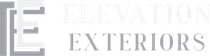Elevation Exteriors logo featuring a stacked 
