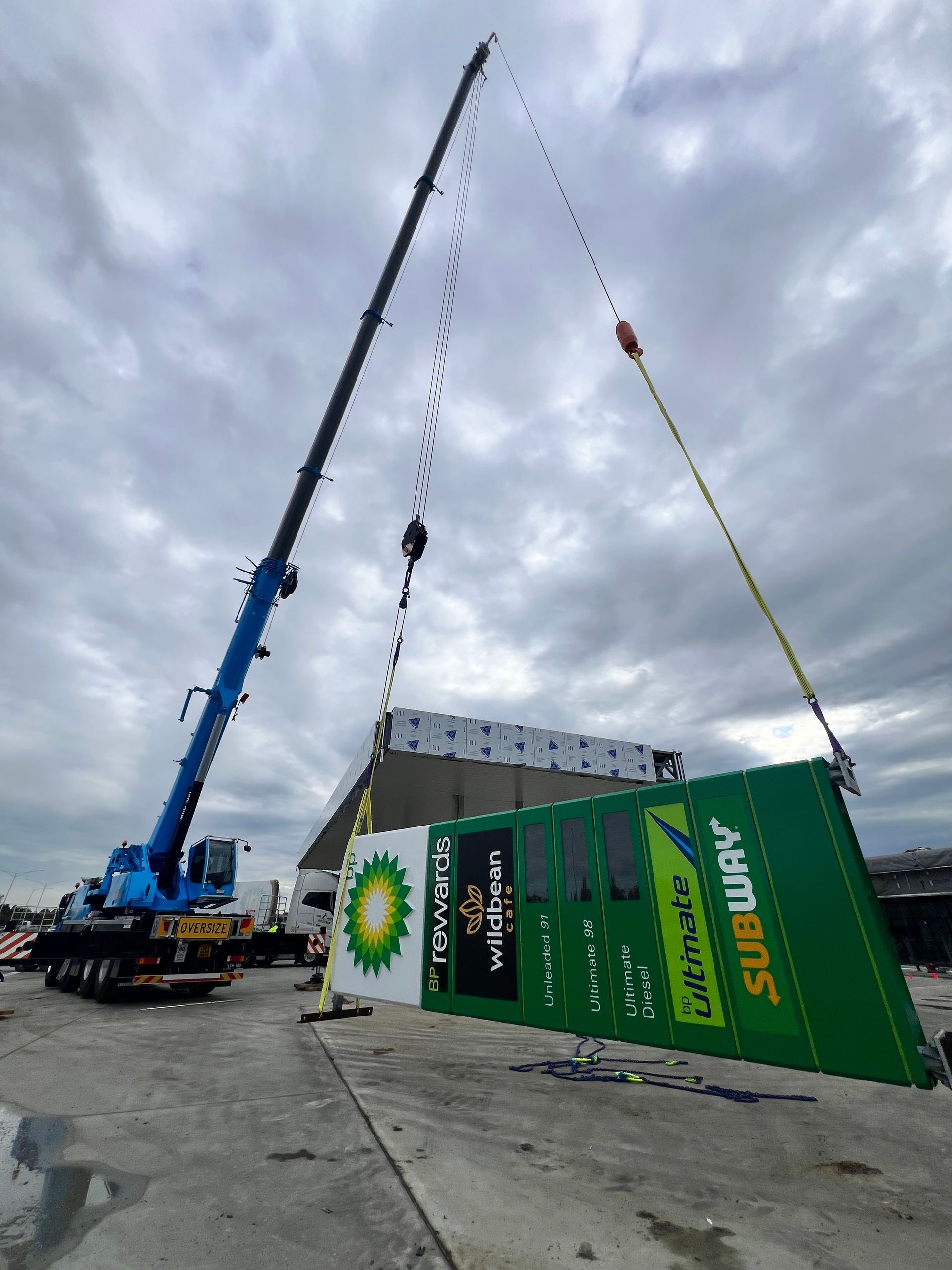 crane service for signage