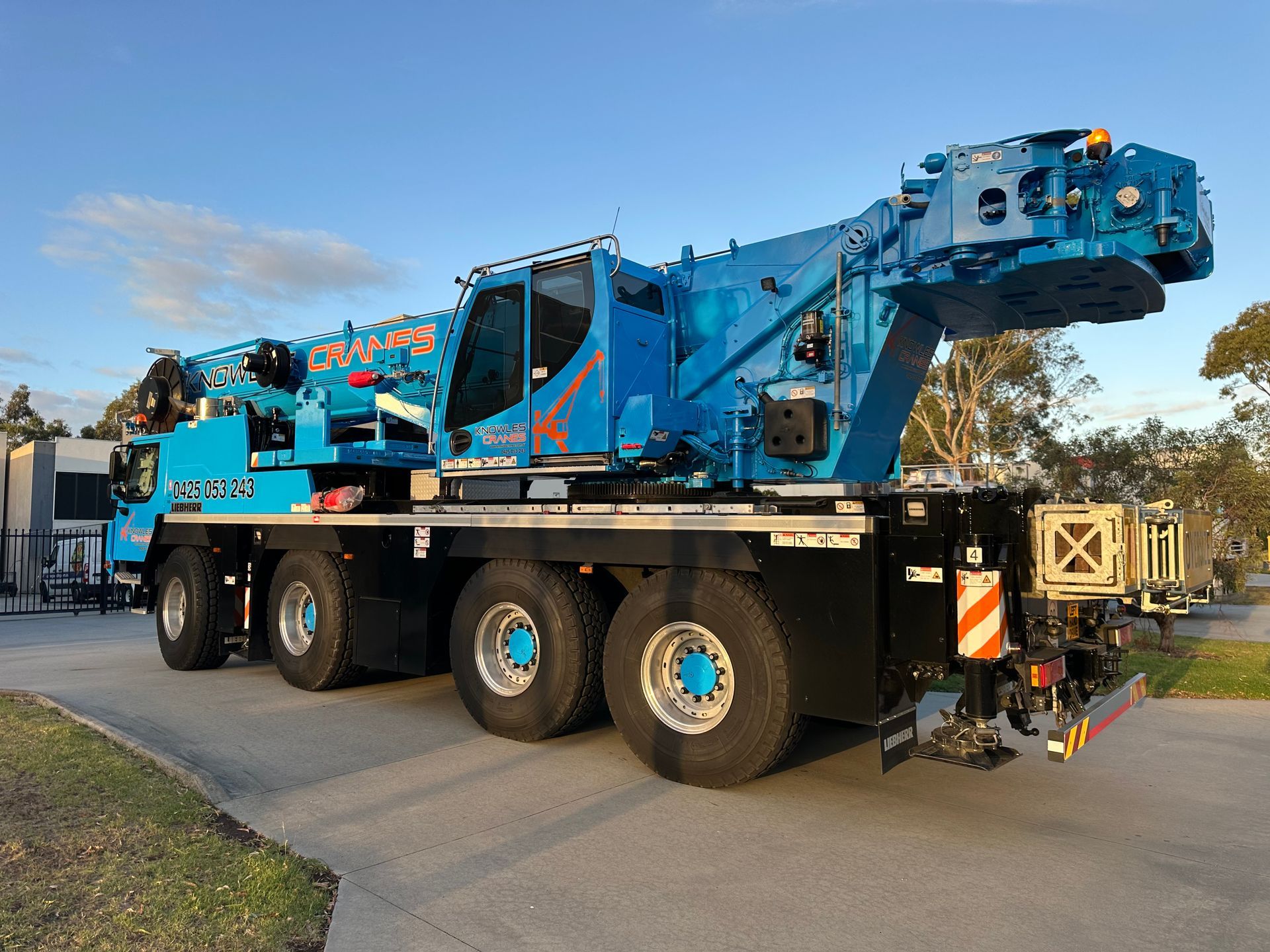 portable crane on construction site Dandenong
