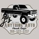 Logo: Black lifted truck, "J's Anything Auto", Plainwell, MI, with phone number, est. 2022.