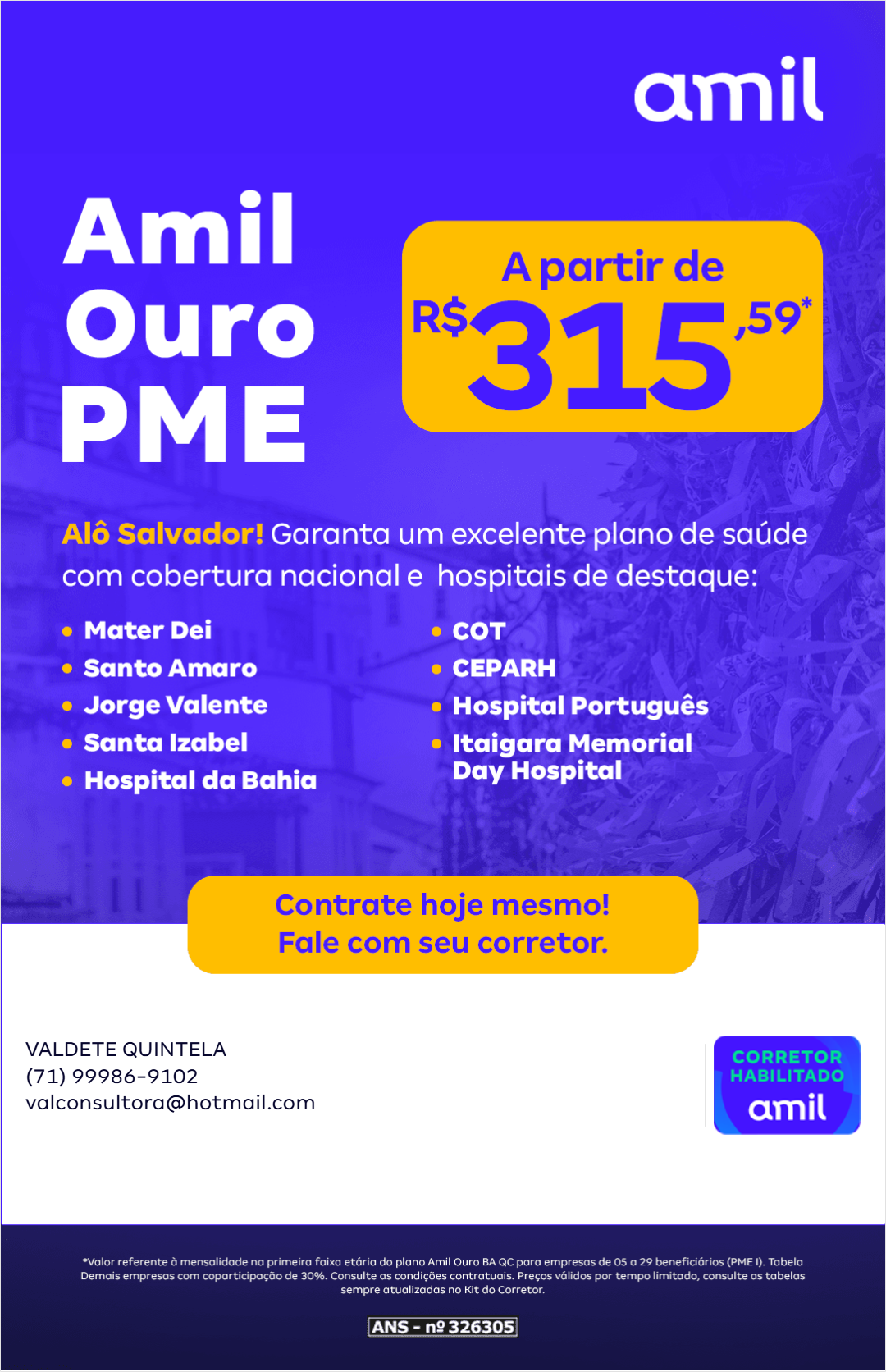 Telefone Whatsapp Corretor Vendas de Plano de Saude Empresarial Amil