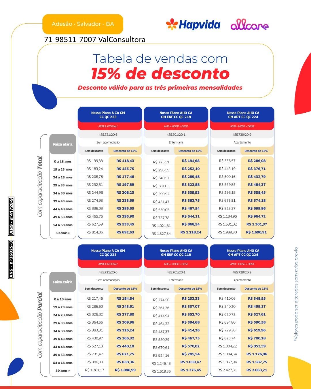 Plano de Saúde Hapvida Intermedica Adesão individual, hapvida