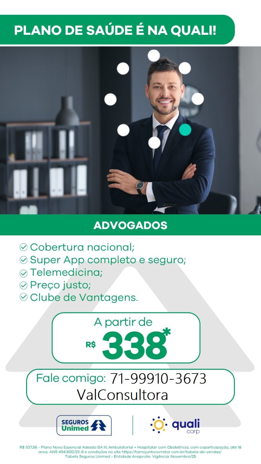 planos de saúde da Seguros Unimed para Enfermeiro, Medicos, Fisioterapeuta, Administrador