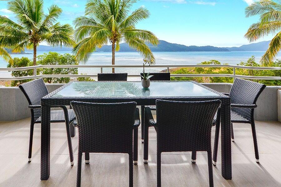 Outdoor Dining Table Overlooking Ocean
