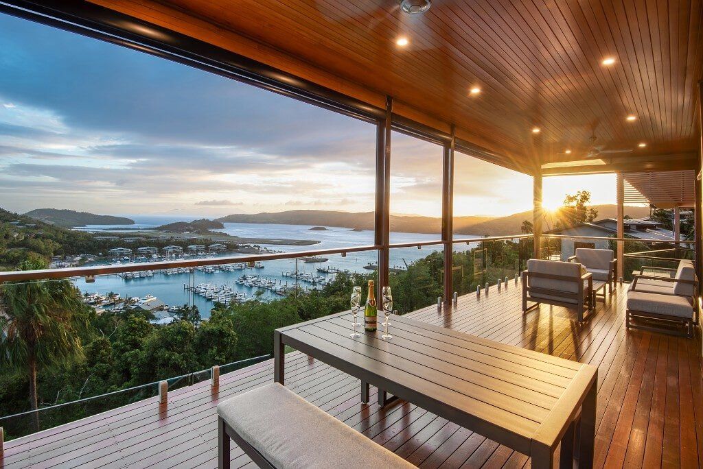 Large Timber Deck Overlooking Water — Builder In Whitsundays, QLD