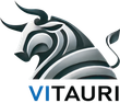 The vitauri logo is a bull with horns and a tail.