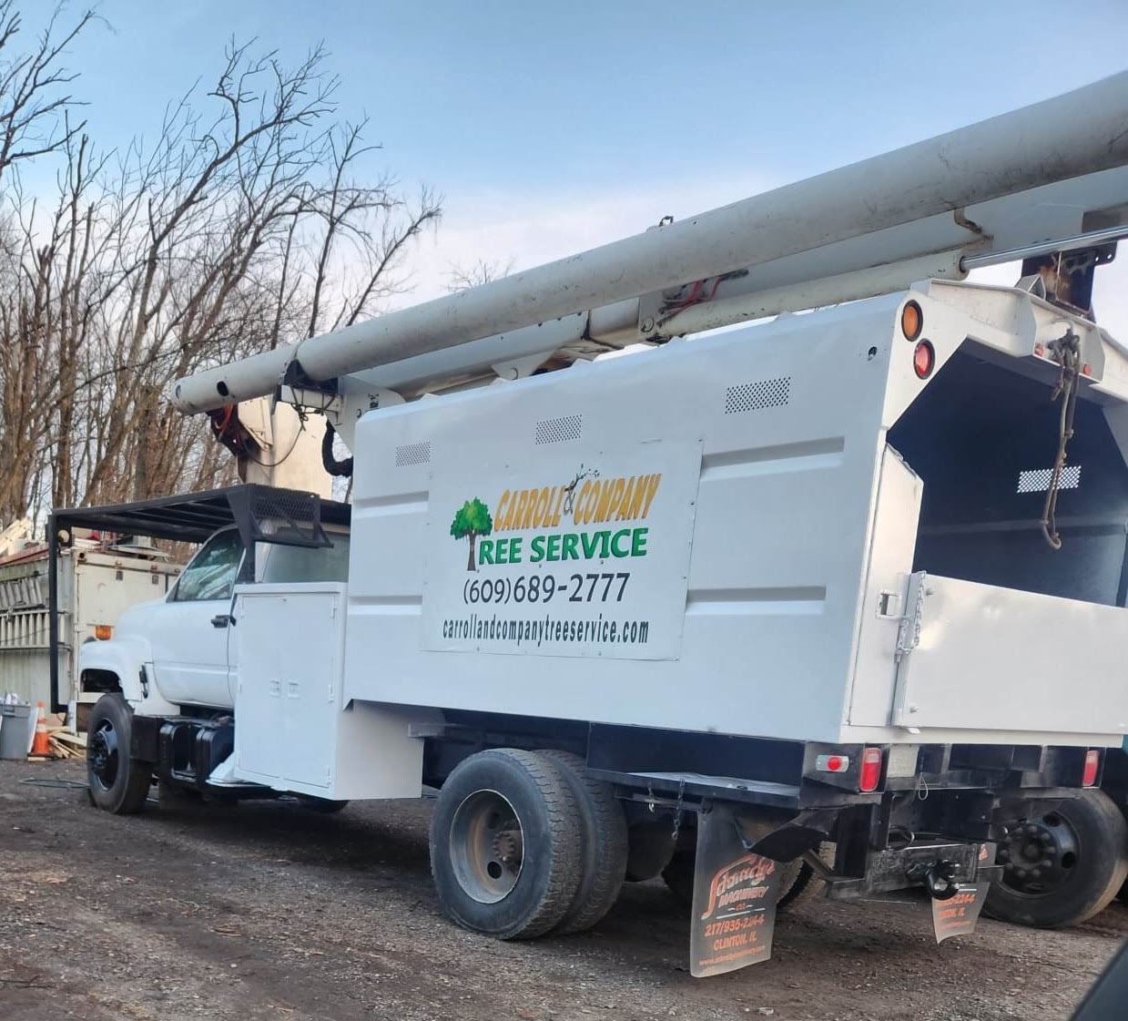 A Tree Service Truck Is Parked on The Side of The Road – Lawrence Township, NJ – Carroll Tree Service