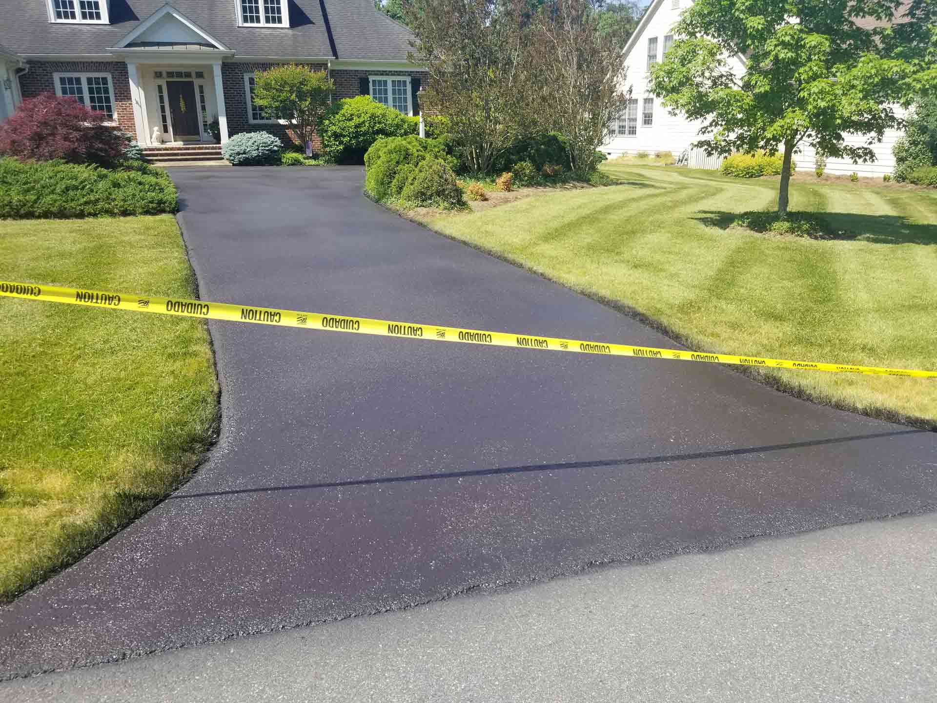 After Asphalt Pouring — Waynesboro, VA — Pearce Seal Coating