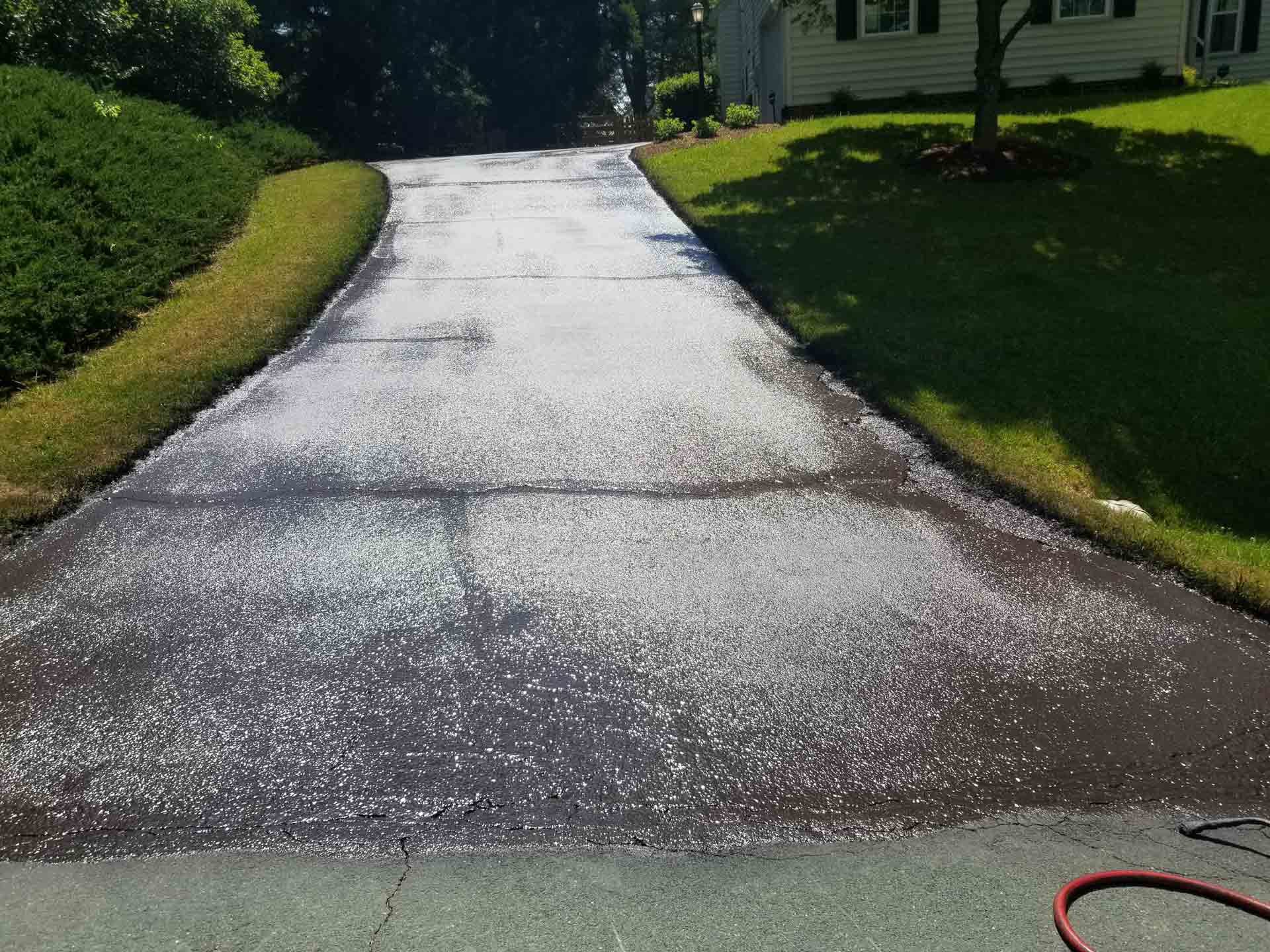 After Asphalt Coating — Waynesboro, VA — Pearce Seal Coating