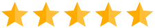 A row of yellow stars on a white background.