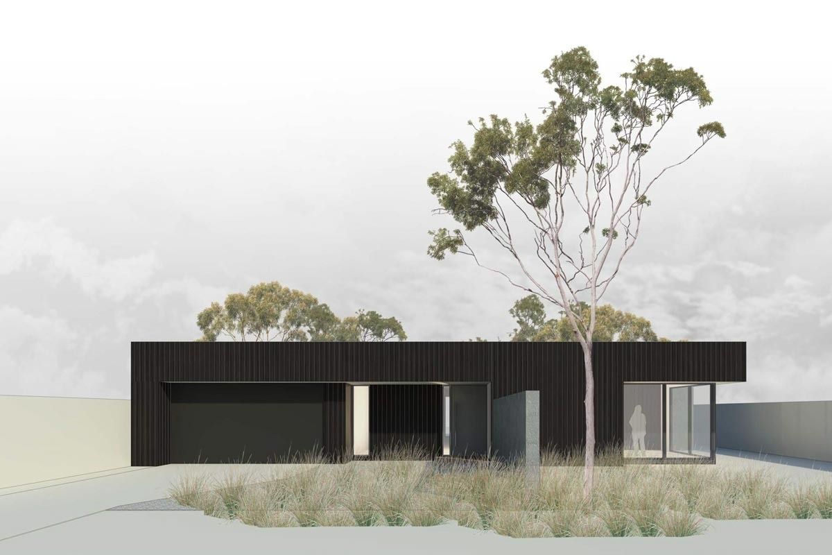 A Rendering Of A House With A Tree In Front Of It — KM Custom Homes In Mount Eliza, VIC