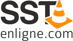 Un logo noir et orange pour sst enligne.com