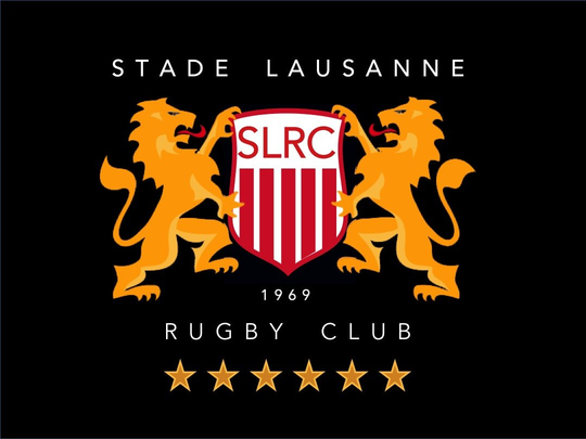 logo du stade lausanne rugby club sur fond noir
