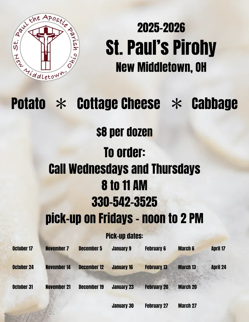 St. Paul's 2025-2026 Pirohy sales option