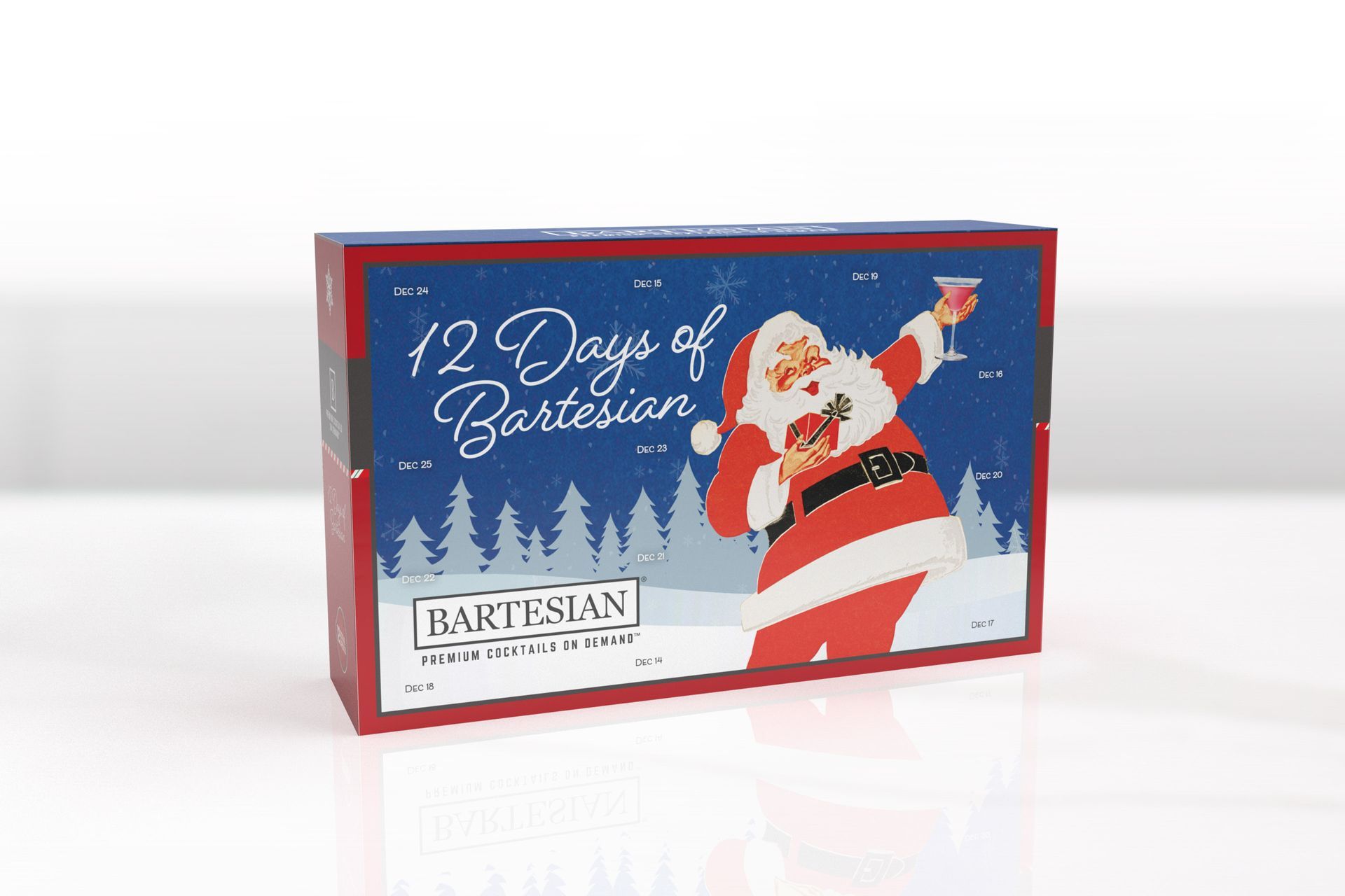 Holiday cocktail capsules packaging design - box and lids