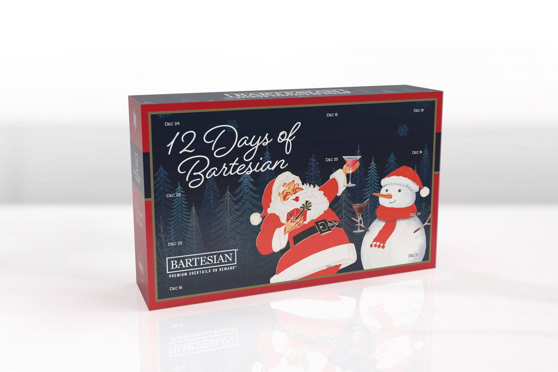 Holiday cocktail capsules packaging design - box and lids
