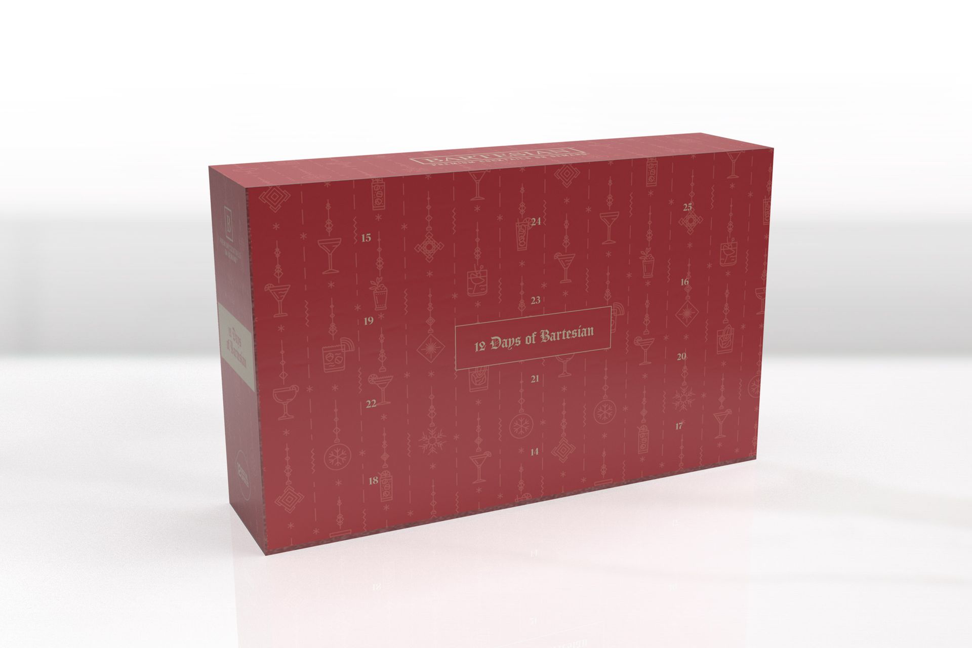 Holiday cocktail capsules packaging design - box and lids