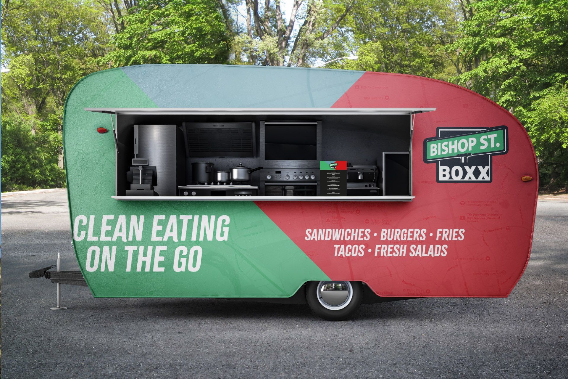 Cambridge, Kitchener food trailer branding