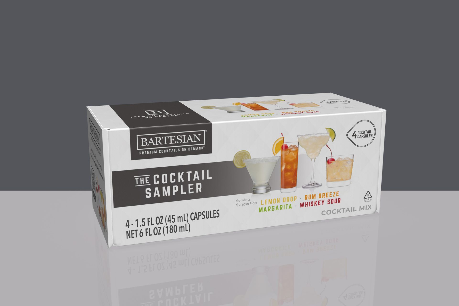 Cocktail capsules packaging design - box and lids